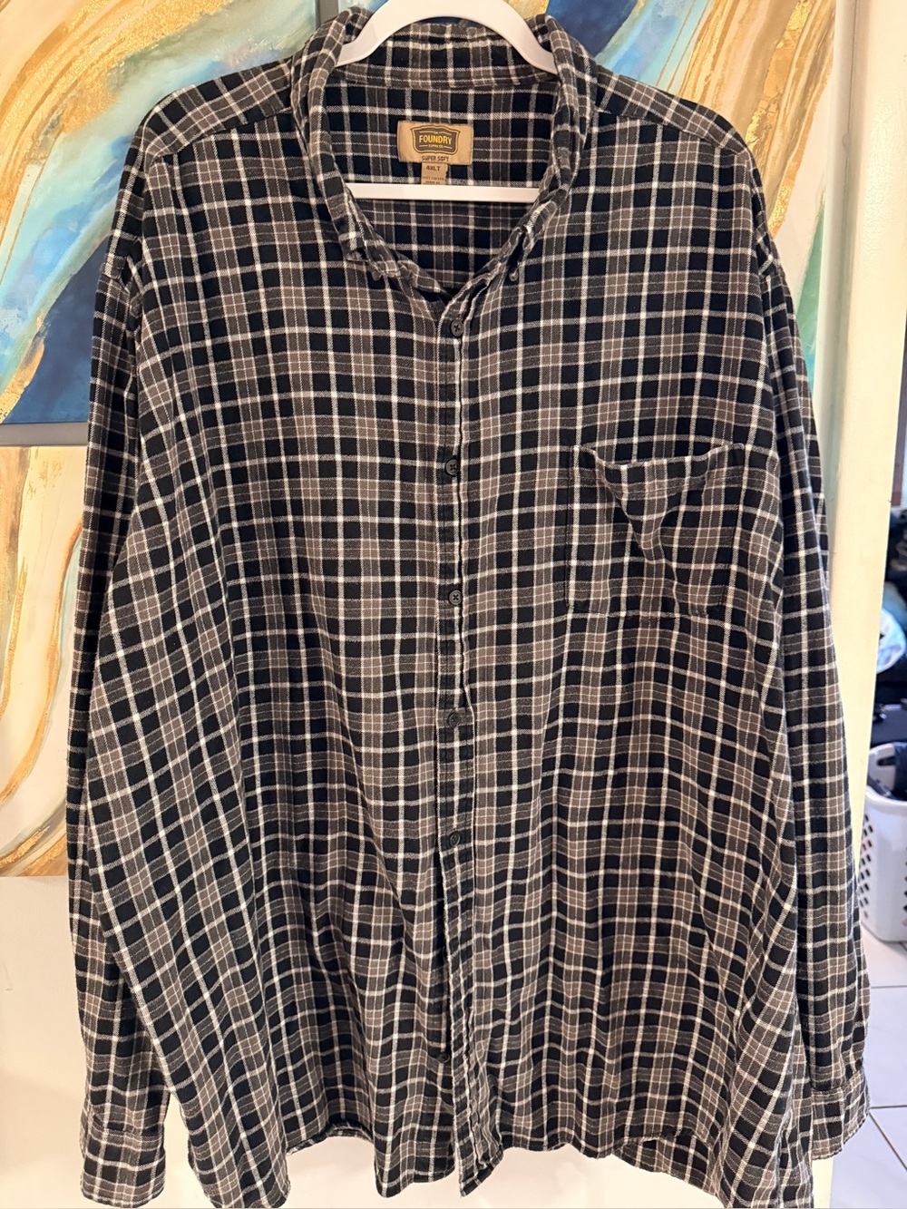 The Foundry Big & Tall Supply Co. Super Soft Flannel Shirt.